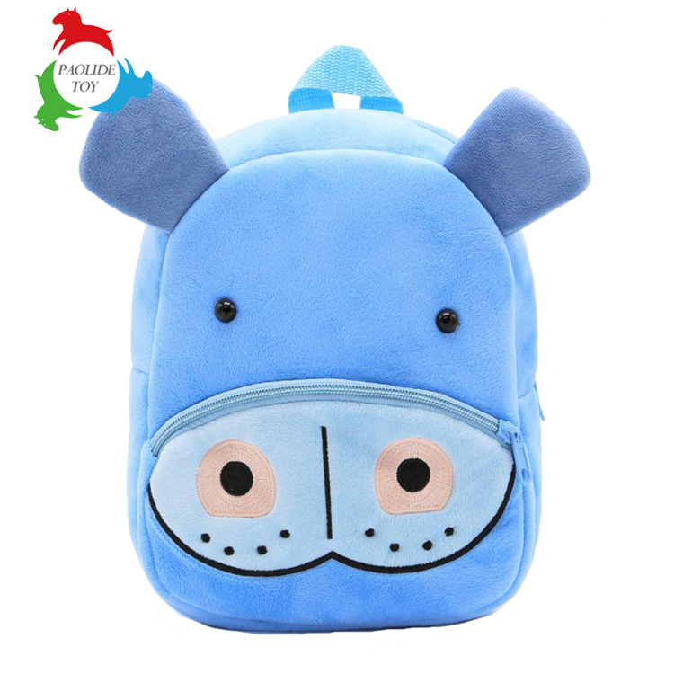 Paolide animal sharp plush double shoulder children's schoolbag kindergarten bag