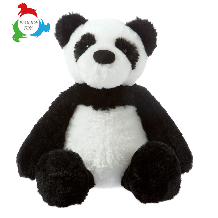 ISO认证工厂专业定制长毛料动物形状填充毛绒玩具 熊猫
