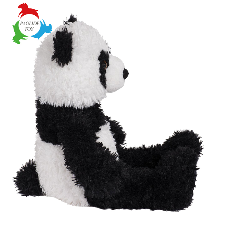ISO认证工厂专业定制长毛料动物形状填充毛绒玩具 熊猫