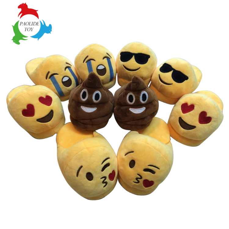 New emoji unisex warm winter home shoes indoor slippers