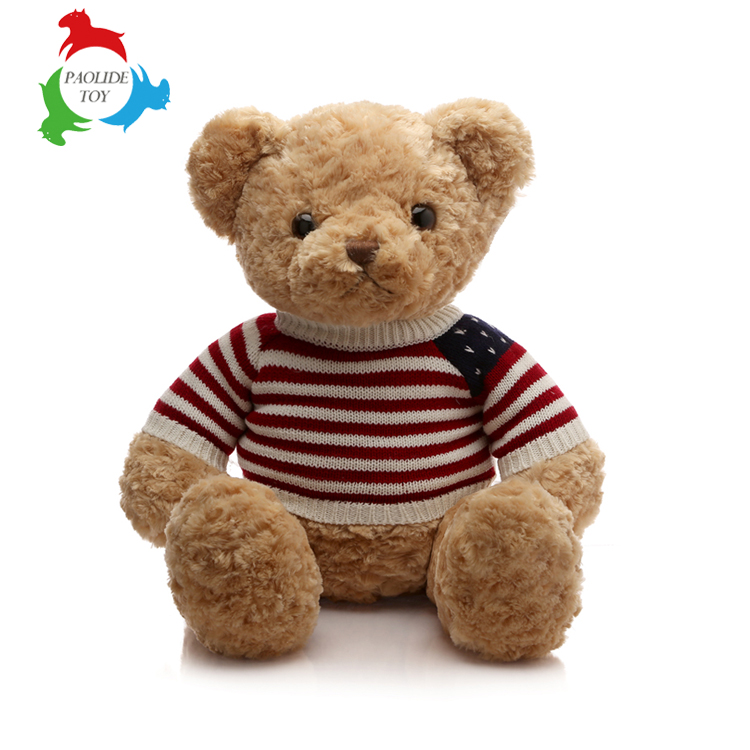 Custom plush toys teddy bear with clothes